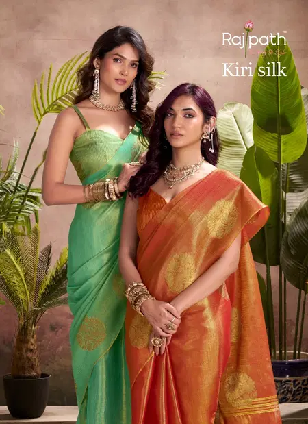 Kiri Silk By Rajpath Tissue Silk Party Wear Saree Wholesale Price In Surat